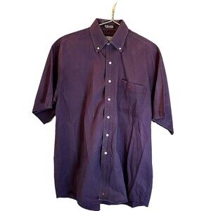 Vintage Men’s Resistol Purple Brushpopper Short Sleeve Button Up Sz Large